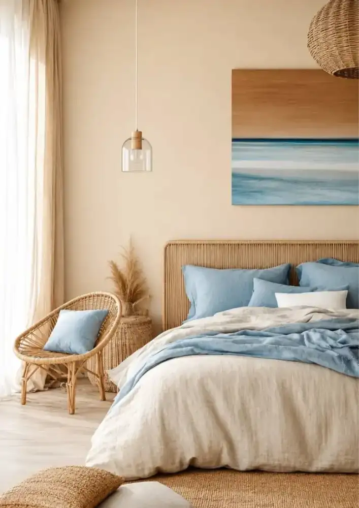 Coastal farmhouse room