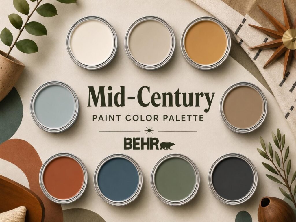 Mid-Century Behr Paint Color Palette image 1