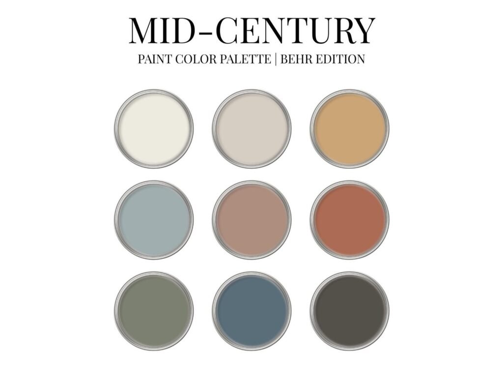 Mid-Century Behr Paint Color Palette image 2