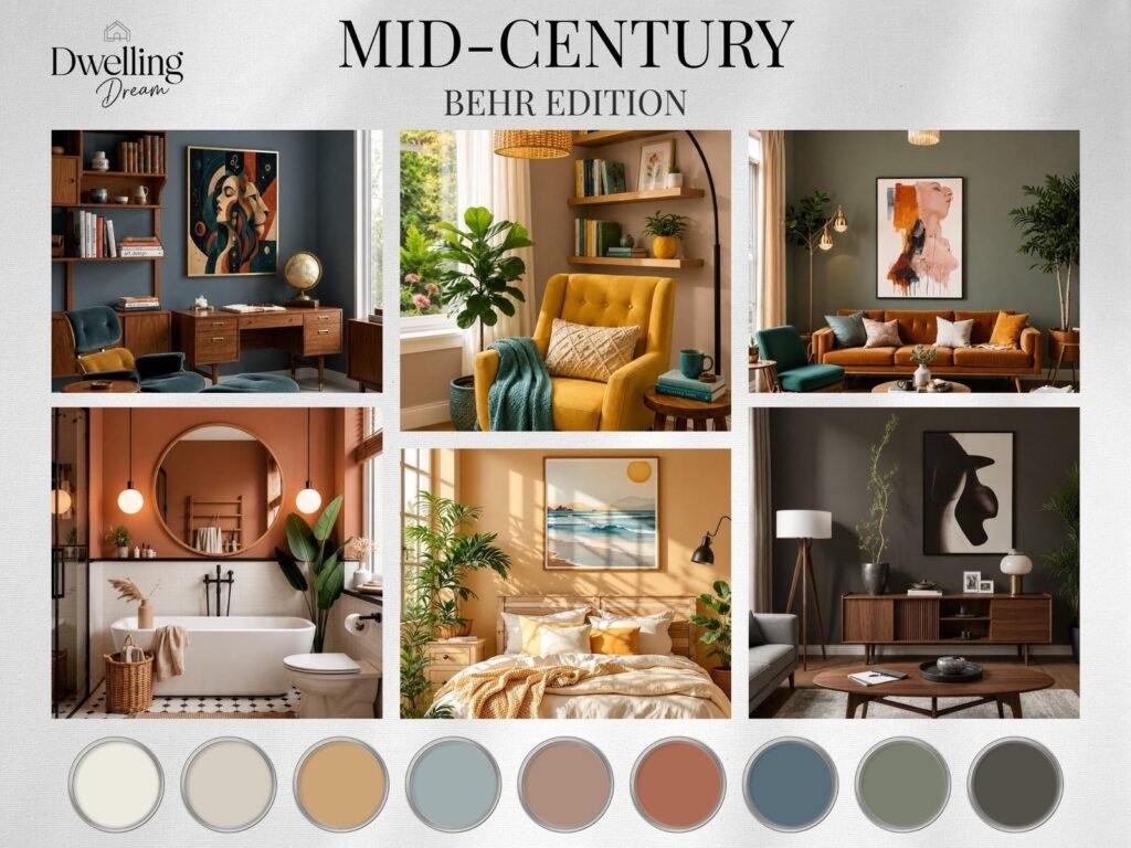 Mid-Century Behr Paint Color Palette image 3