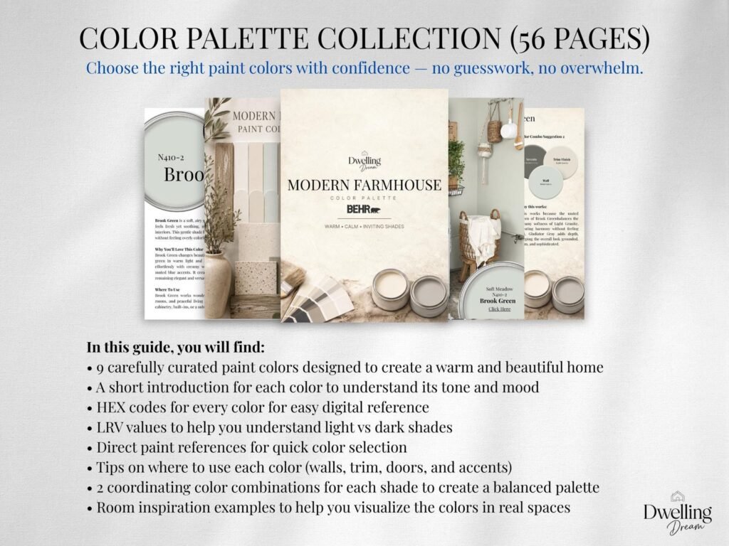 Modern Farmhouse Paint Color Palette image 8