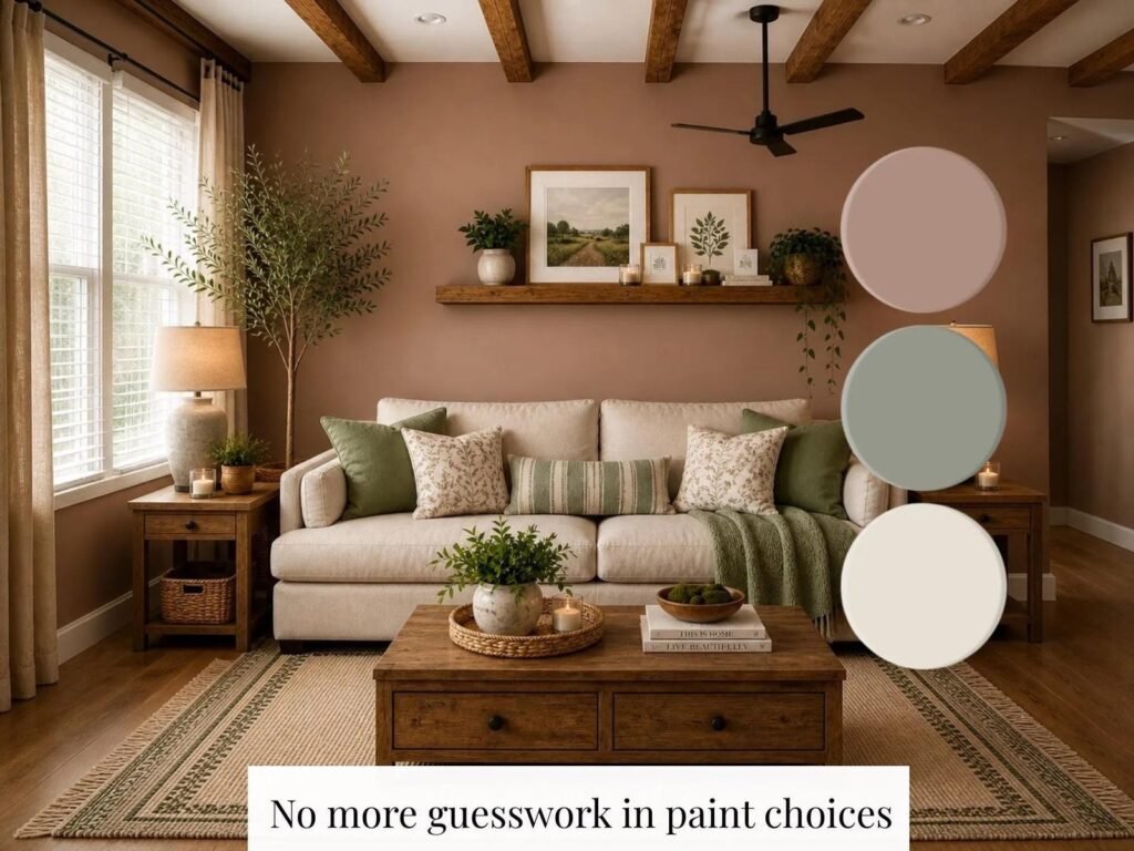 Rustic Farmhouse Wall Paint Color Palette image 7