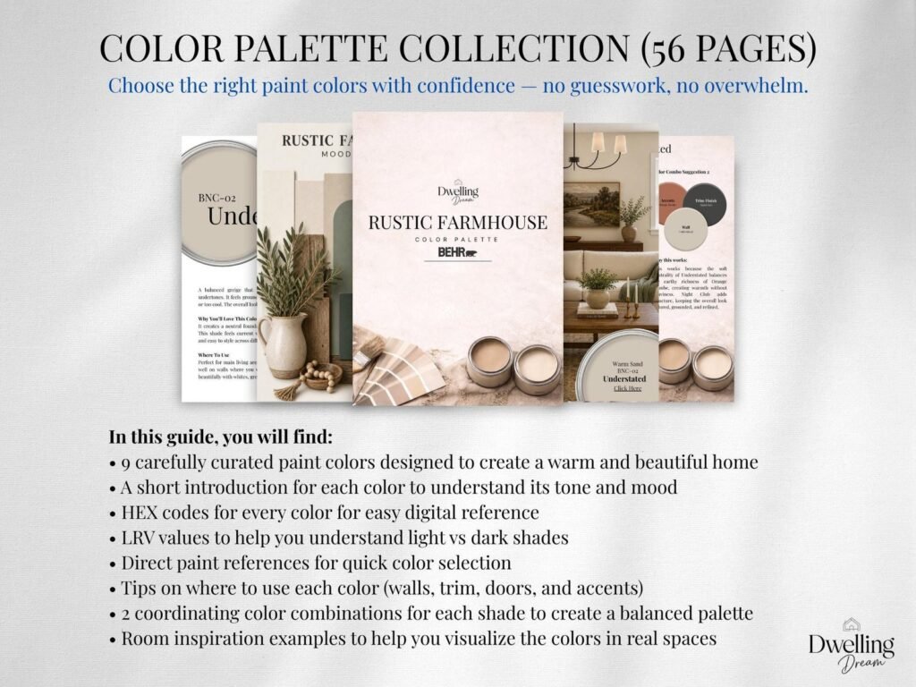 Rustic Farmhouse Wall Paint Color Palette image 9