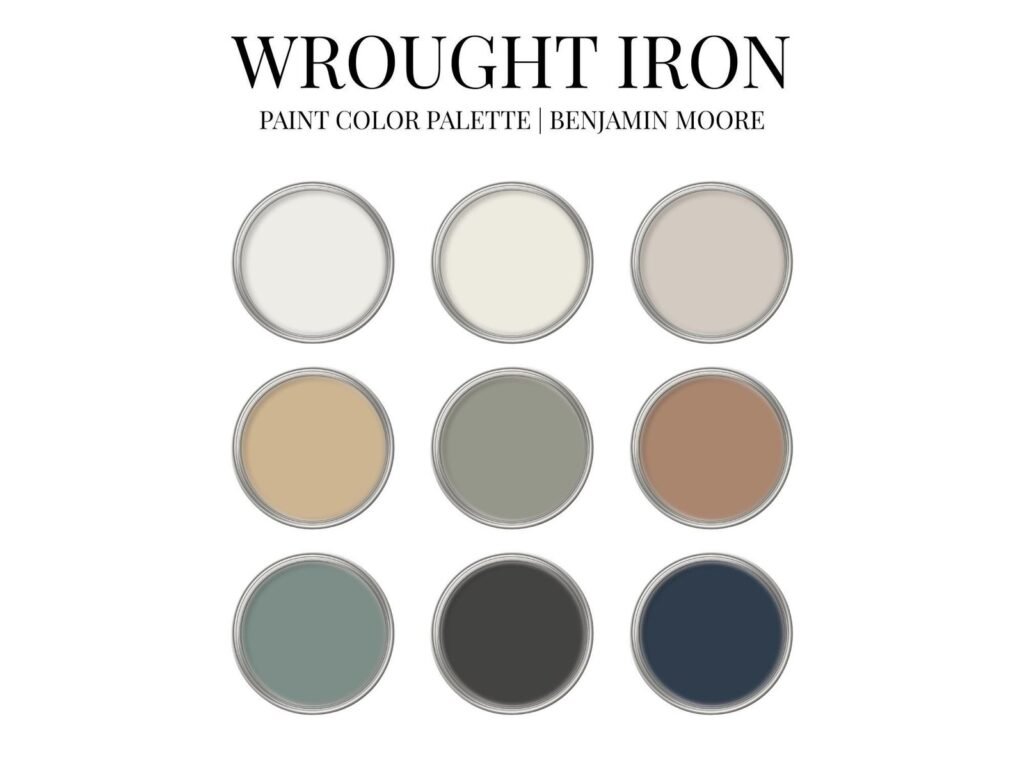 Benjamin Moore Wrought Iron Paint Color Palette image 2