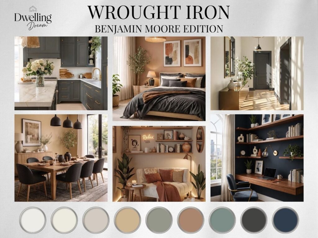 Benjamin Moore Wrought Iron Paint Color Palette image 3