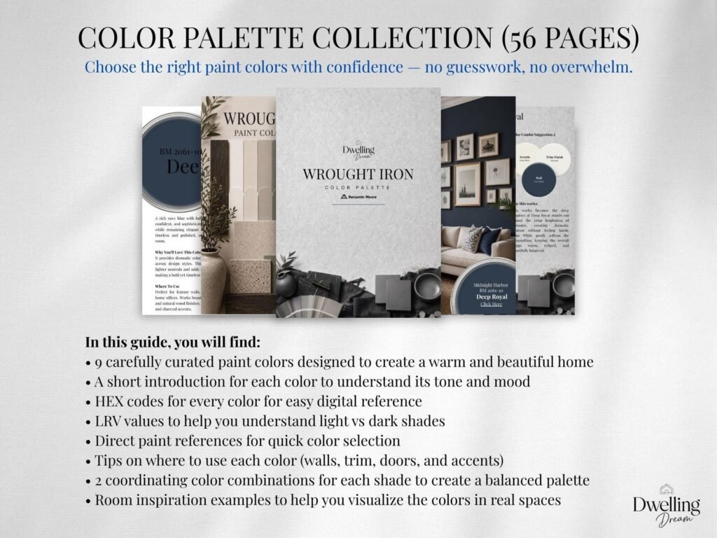 Benjamin Moore Wrought Iron Paint Color Palette image 9