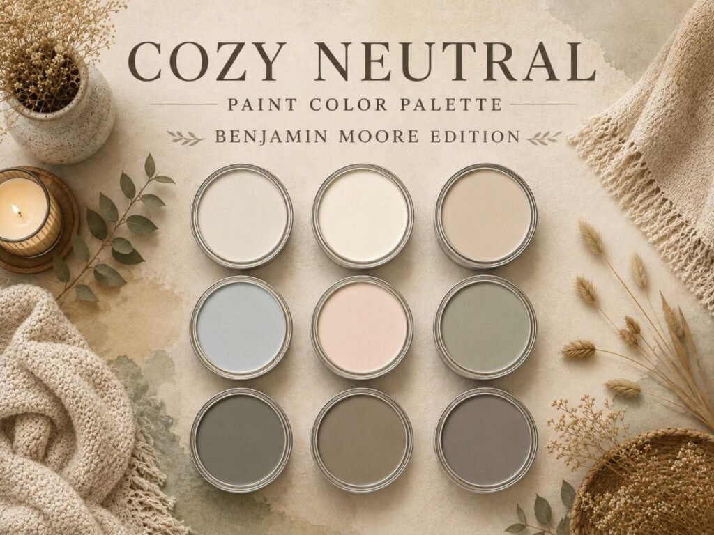 Cozy Neutral Benjamin Moore Paint Color Palette image 1