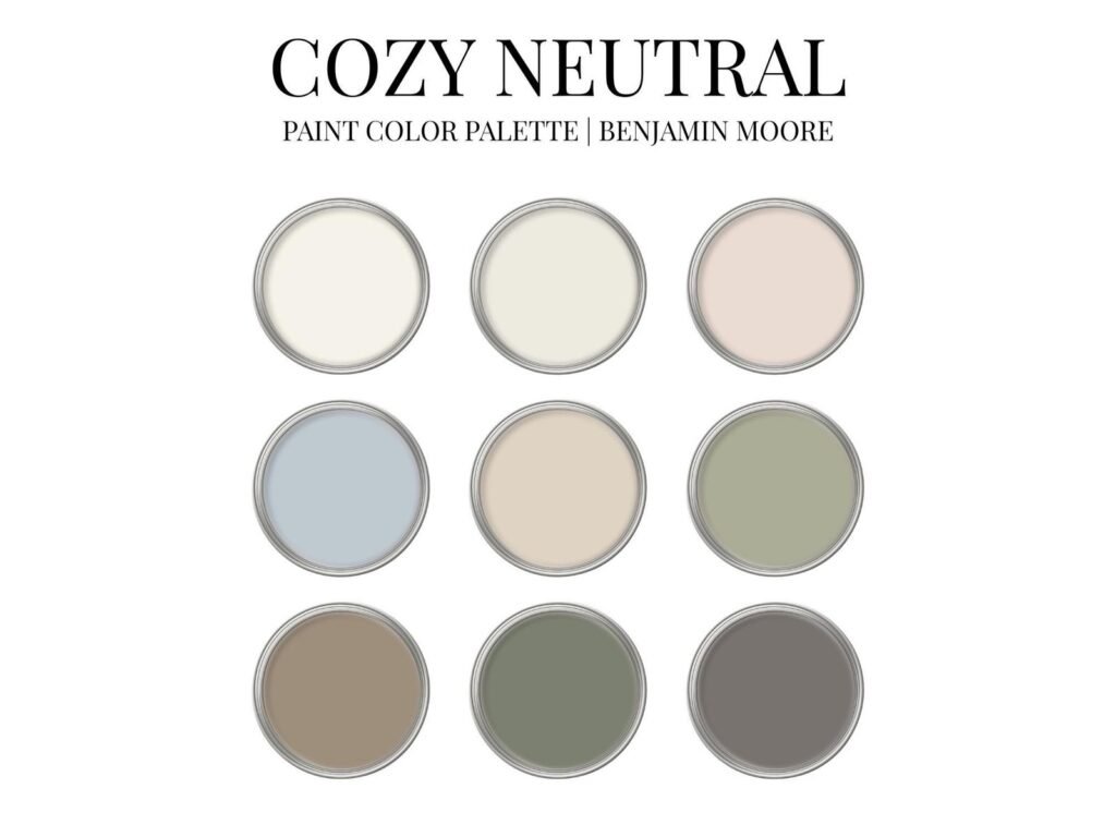 Cozy Neutral Benjamin Moore Paint Color Palette image 2