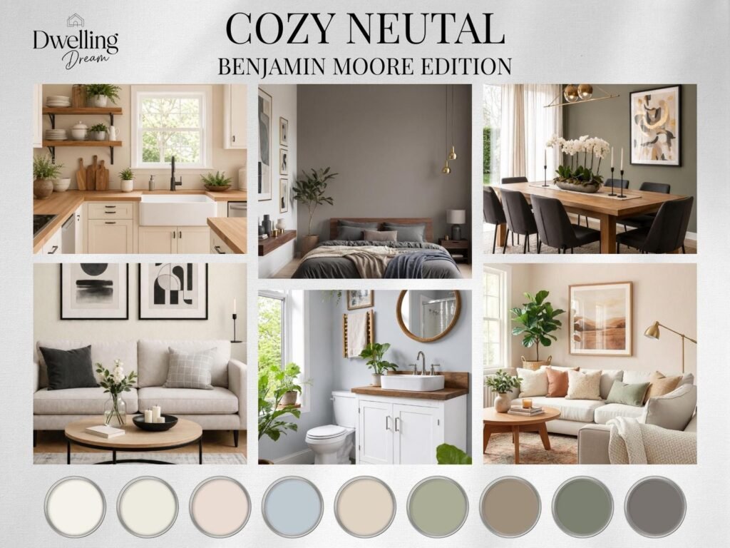Cozy Neutral Benjamin Moore Paint Color Palette image 3