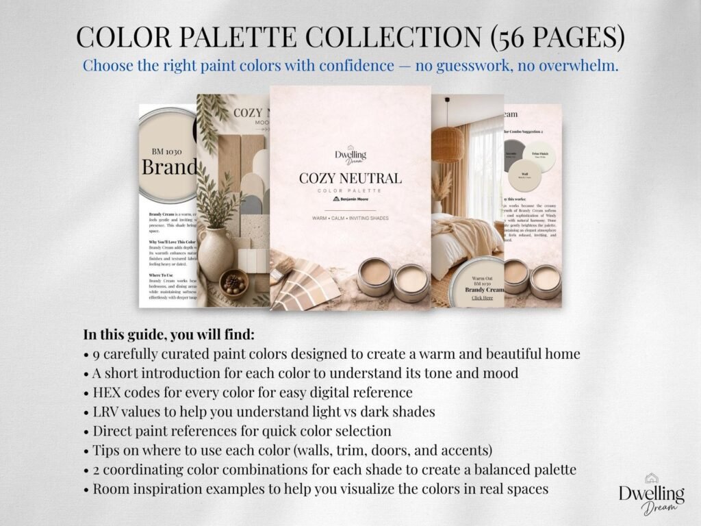 Cozy Neutral Benjamin Moore Paint Color Palette image 9