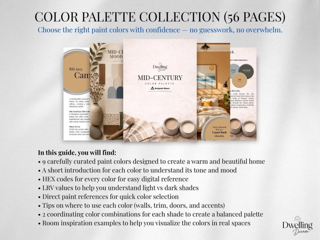 Mid Century Benjamin Moore Color Palette image 9