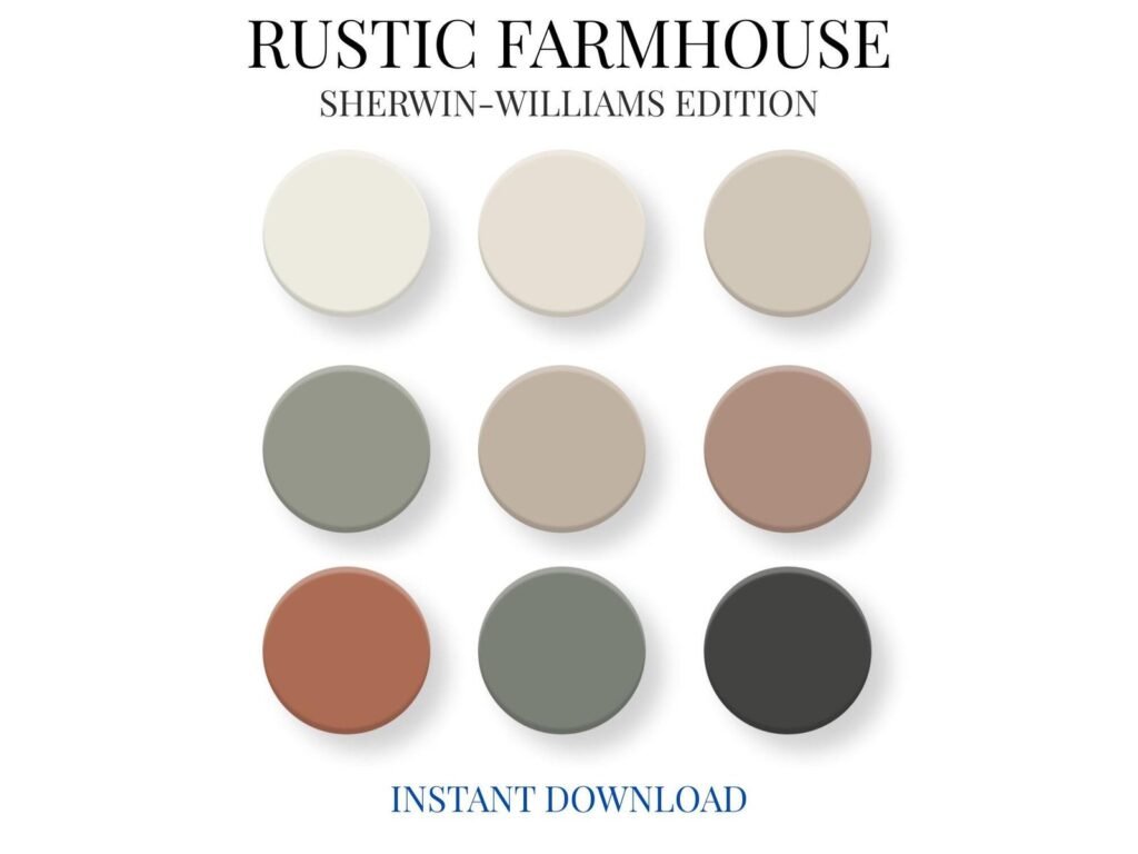 Rustic Farmhouse Sherwin Williams Paint Palette image 7