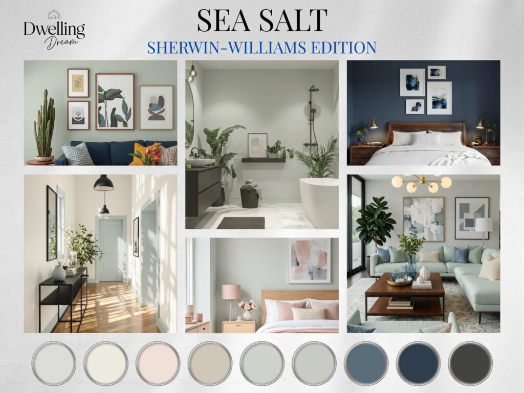 Sherwin Williams Sea Salt Paint Color Palette image 2