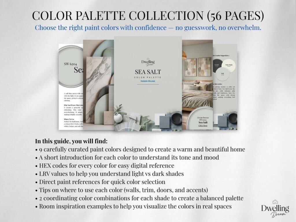 Sherwin Williams Sea Salt Paint Color Palette image 9