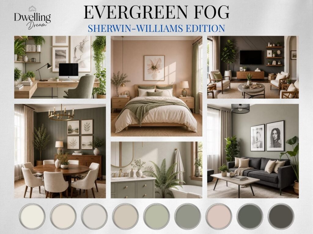 Sherwin Williams Evergreen Fog Paint Palette image 2