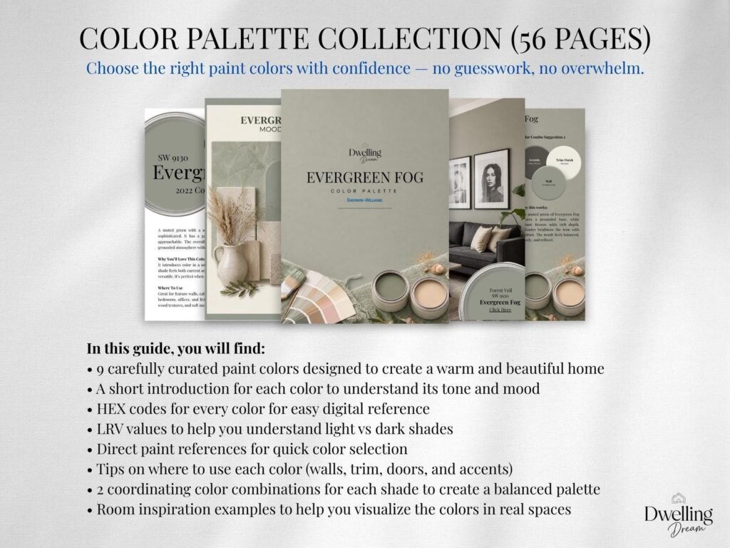 Sherwin Williams Evergreen Fog Paint Palette image 9
