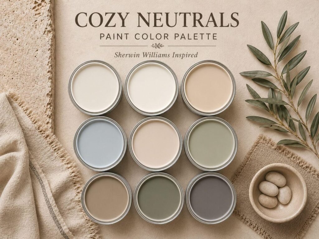 Sherwin Williams Cozy Neutral Paint Palette image 1