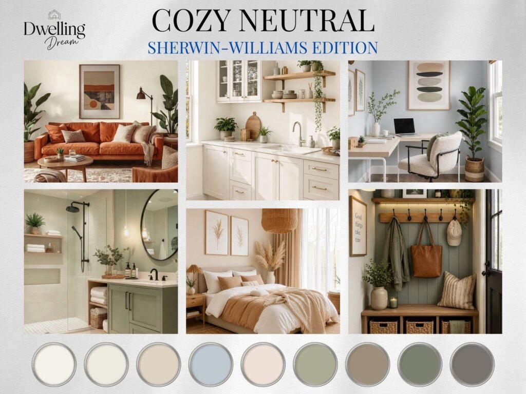 Sherwin Williams Cozy Neutral Paint Palette image 2