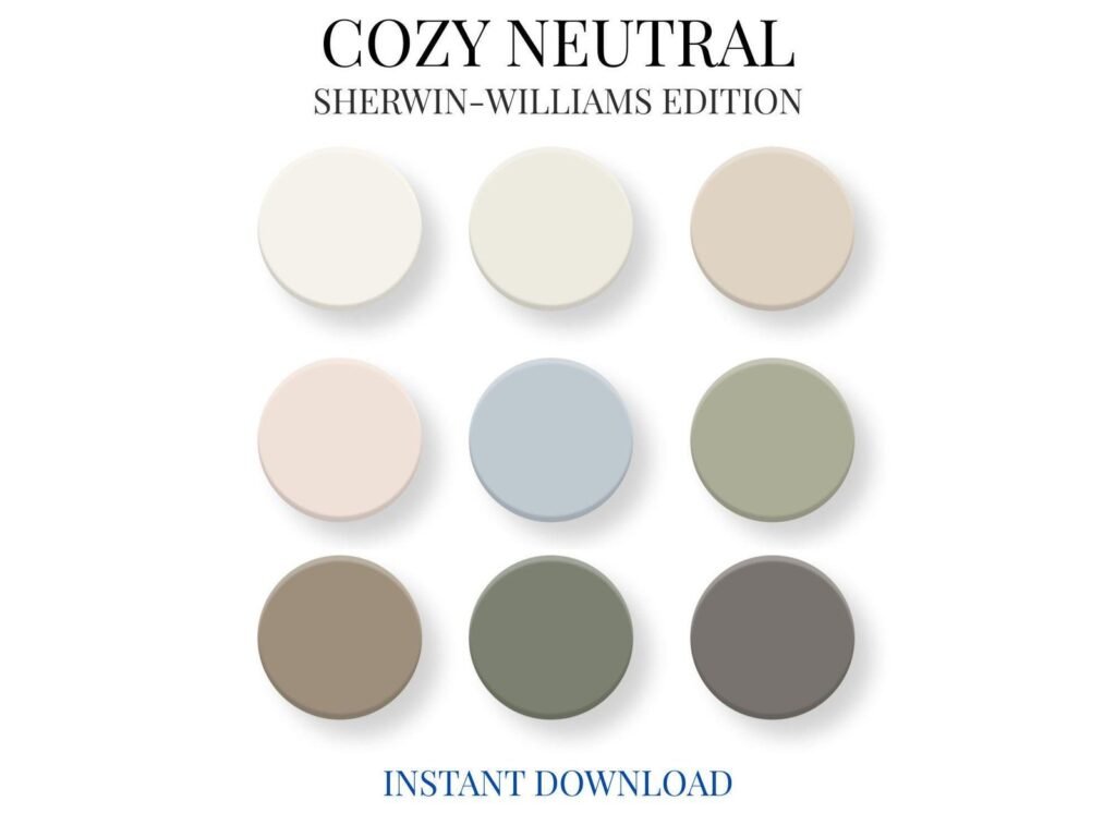Sherwin Williams Cozy Neutral Paint Palette image 7