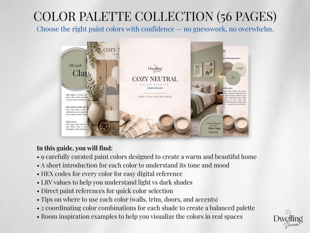 Sherwin Williams Cozy Neutral Paint Palette image 9